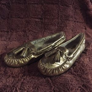 Coach gold Moccasins